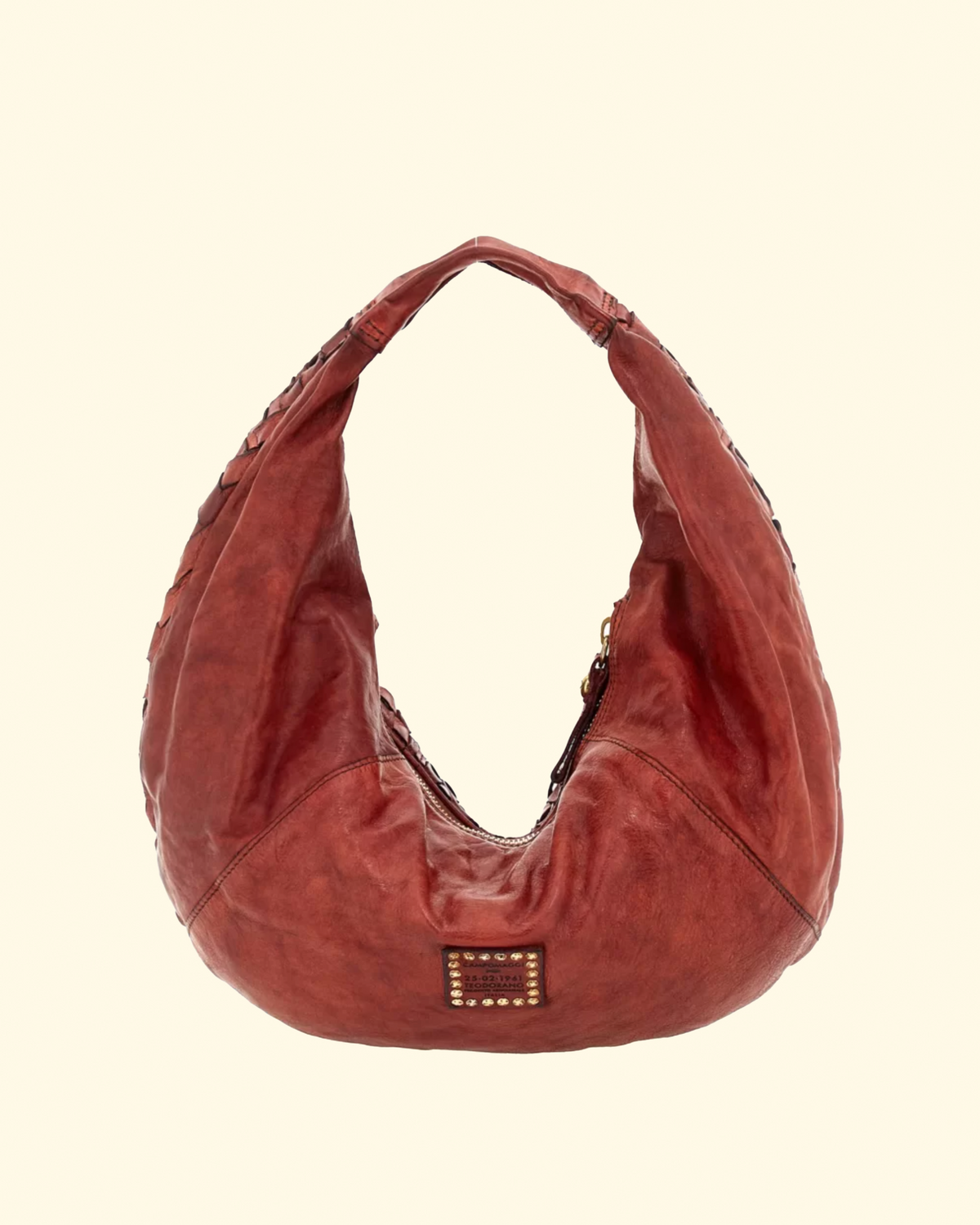 Woven Shoulder Bag | Burgandy