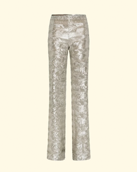 "La Danza del Mare" Sequins Flare Pants | Silver