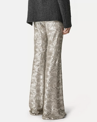 "La Danza del Mare" Sequins Flare Pants | Silver