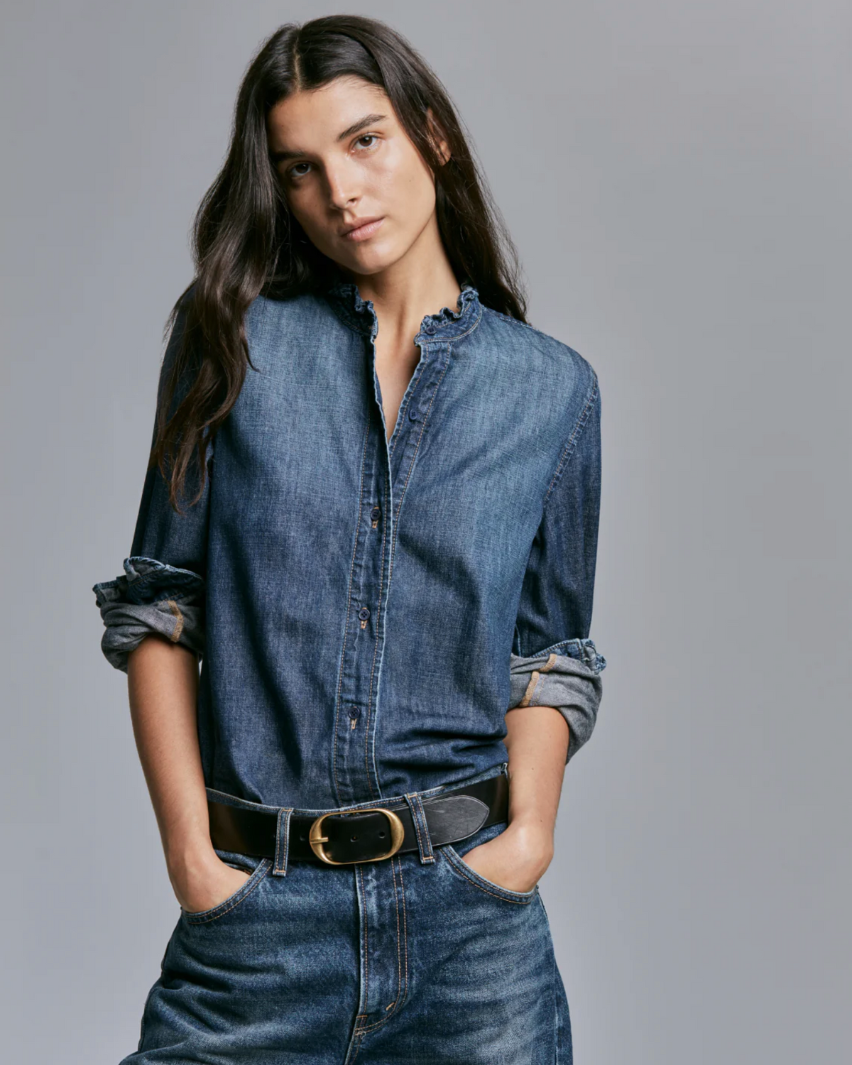 Lydia Denim Shirt | Classic Wash