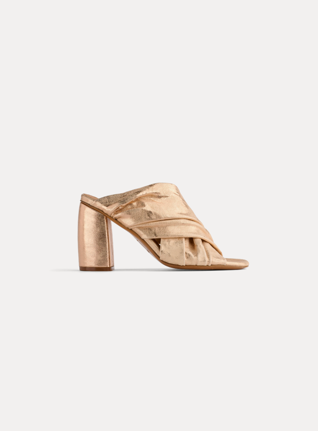 Heeled Laminated Crossed Sandals | Cipria