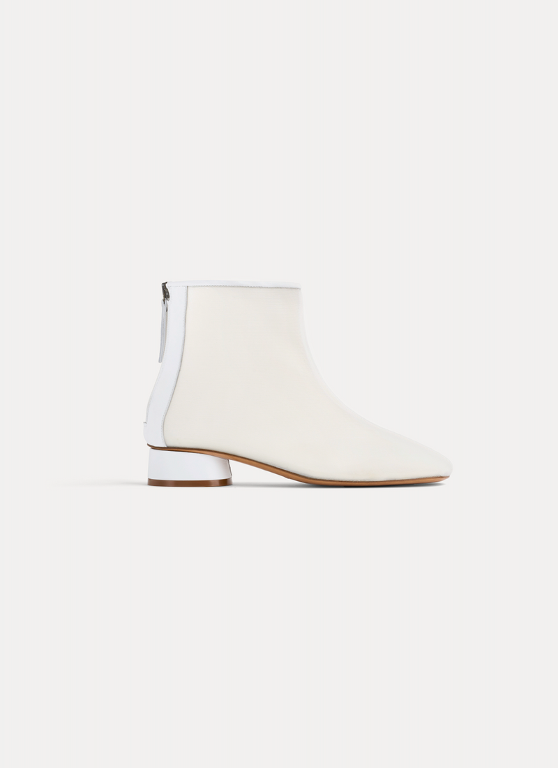 Tulle Ankle Boots | Bianco