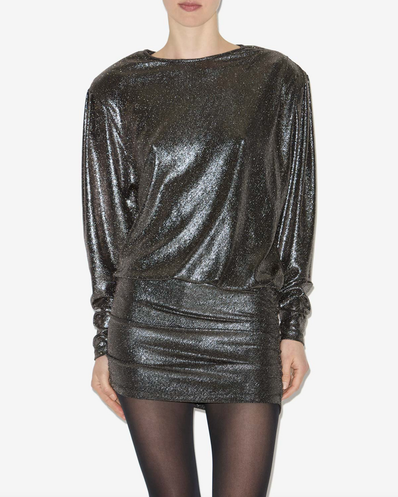 Britany Dress | Metallic