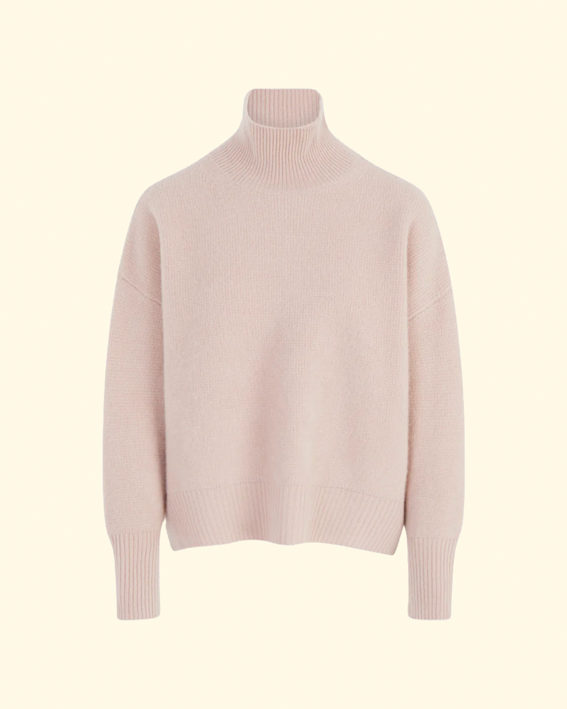 Nantes Brushed Mock Neck | Dusty Pink