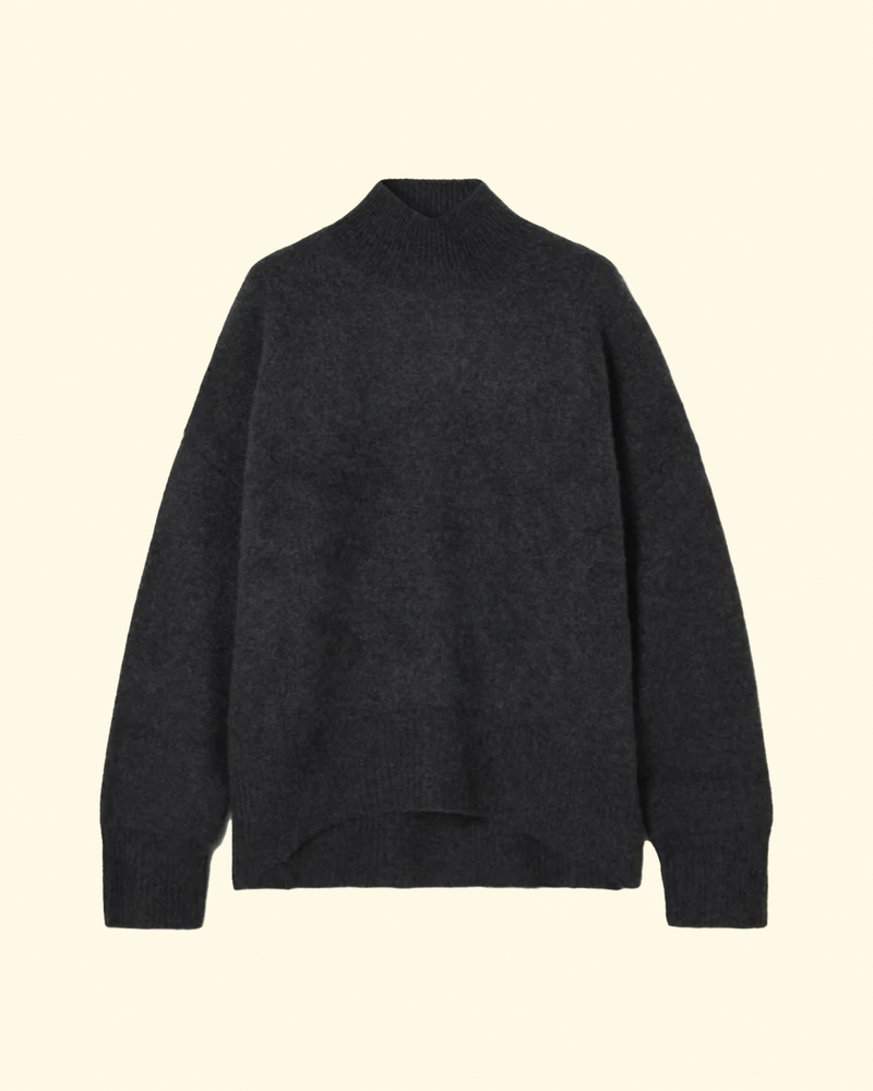 Nantes Brushed Mock Neck | Midnight