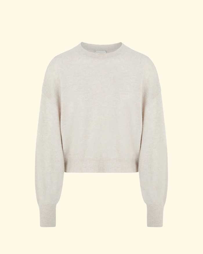 Modena Round Neck Sweater | Light Beige