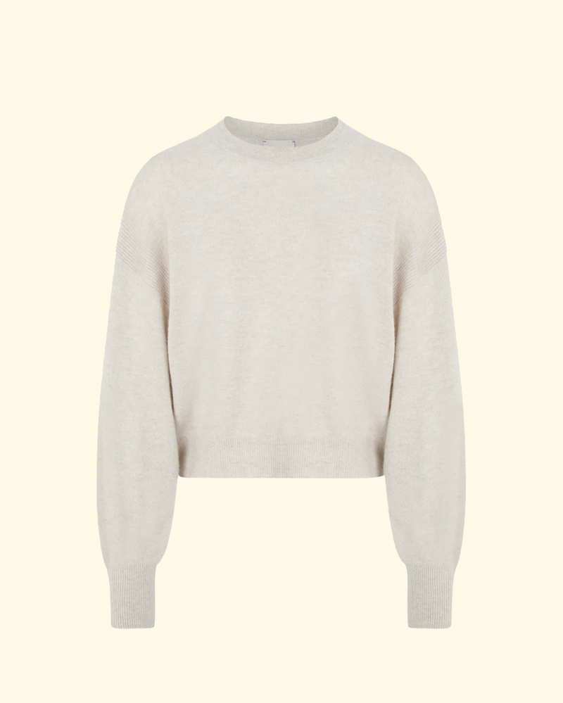 Modena Round Neck Sweater | Light Beige