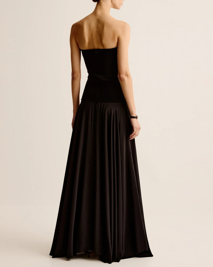 Lili Strapless Dress | Black