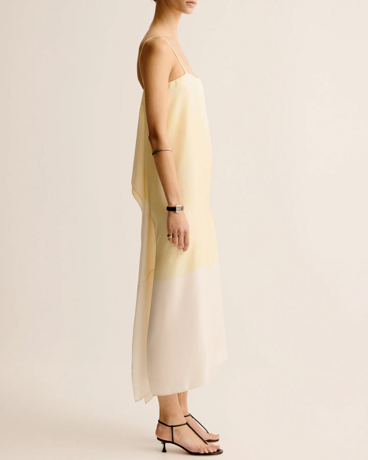 Optimista Silk Bias Dress | Lemon Citrus