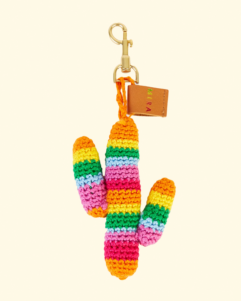 Cactus Crochet Bag Charm | Multi