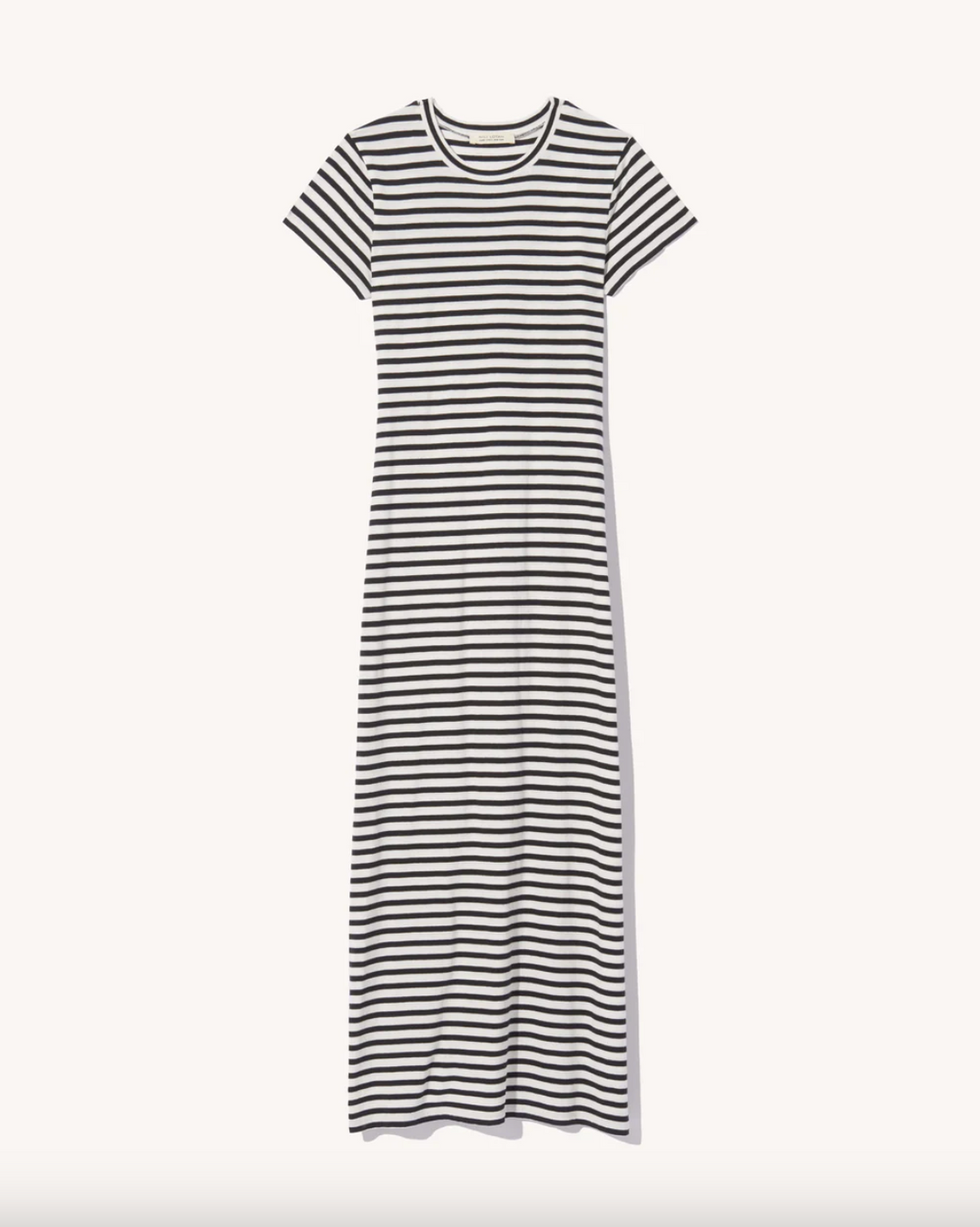 Lucinda Dress | Black/Ivory Stripe