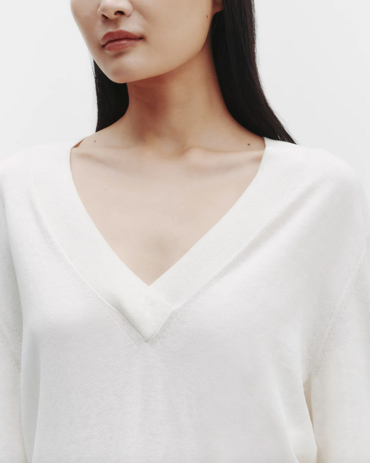 PREORDER Perfect Deep V Sweater | Ivory