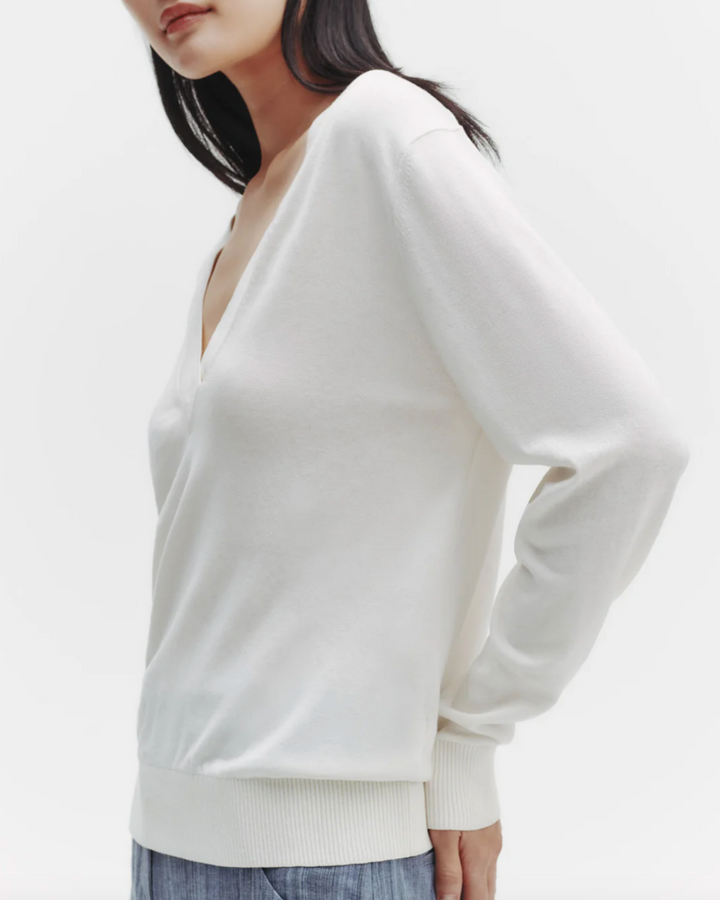 PREORDER Perfect Deep V Sweater | Ivory