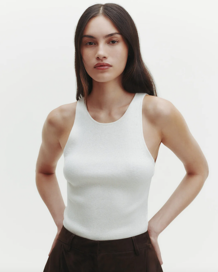 PREORDER Harbor Tank | Ivory Cotton Silk