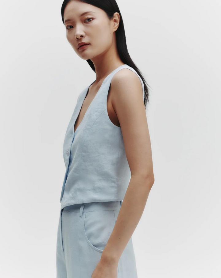 PREORDER Kikis Vest | Linen Ice Melt