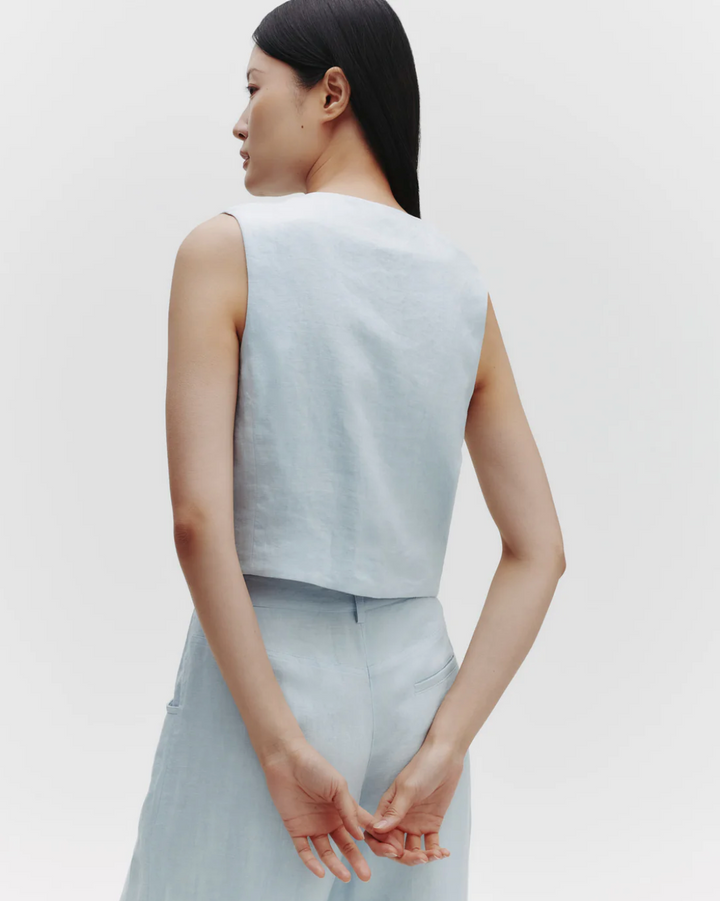 PREORDER Kikis Vest | Linen Ice Melt