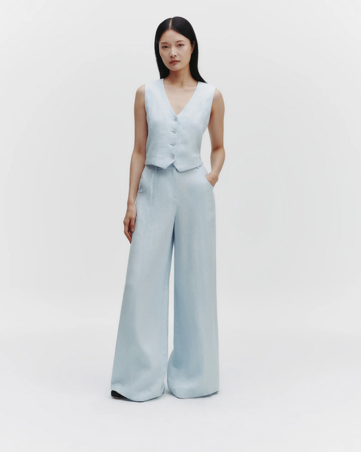 PREORDER Kikis Vest | Linen Ice Melt