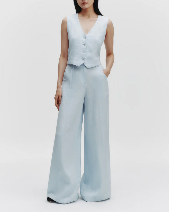 PREORDER Dees Trouser | Linen Ice Melt
