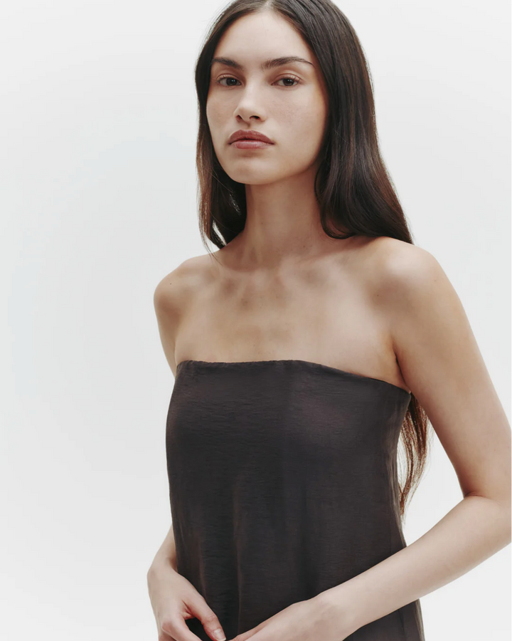 PREORDER Carolyns Gown | Chocolate Linen