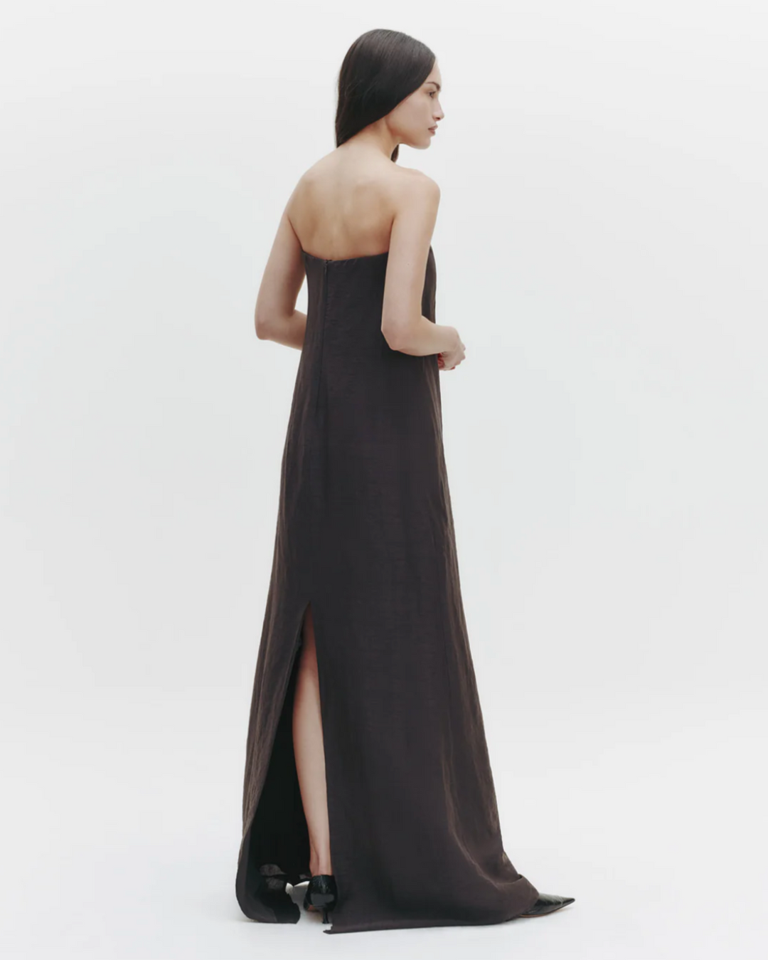 PREORDER Carolyns Gown | Chocolate Linen