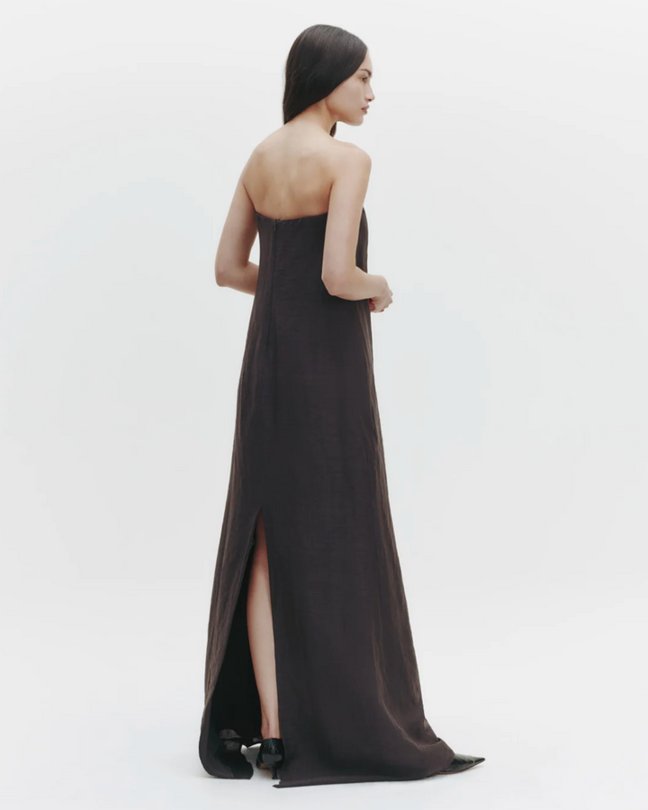 PREORDER Carolyns Gown | Chocolate Linen