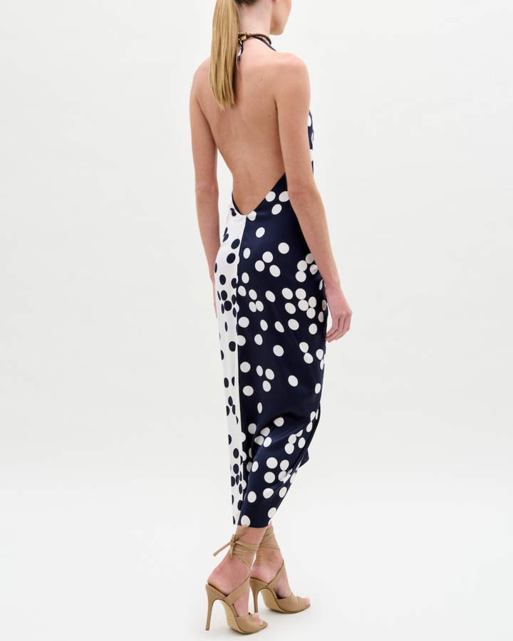PREORDER Guadalupe Dress | Navy Dot