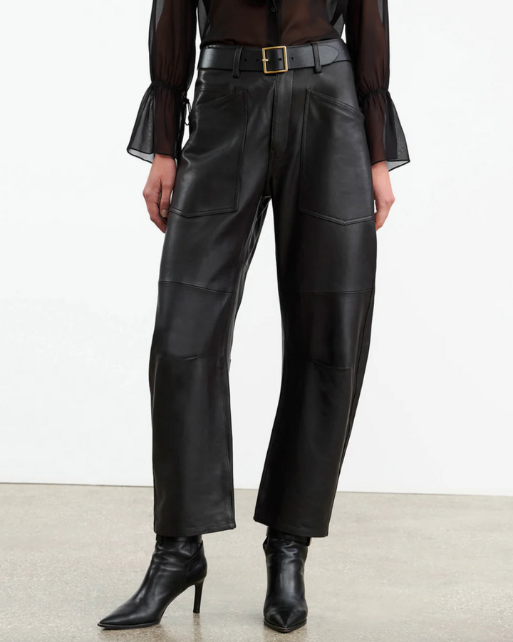 Shon Leather Pant | Black