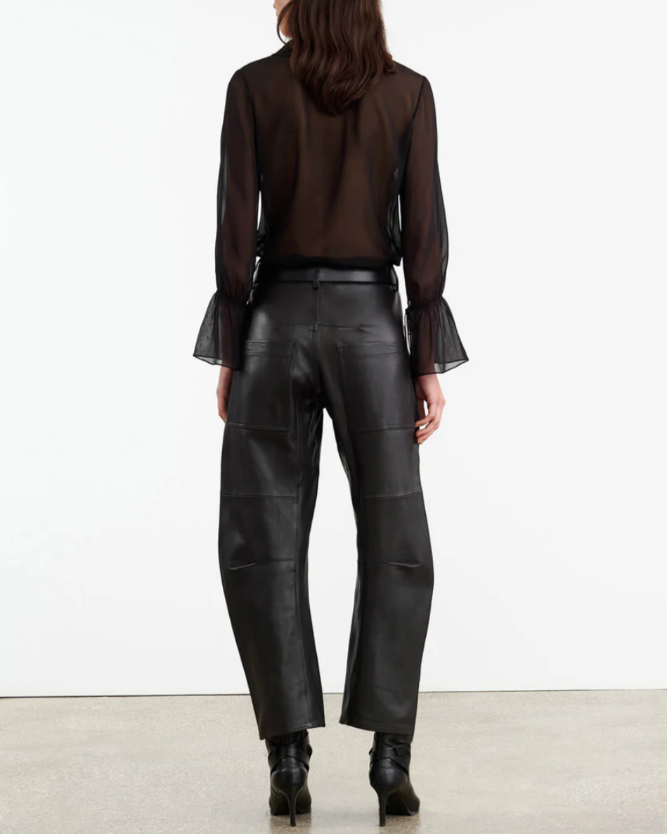 Shon Leather Pant | Black