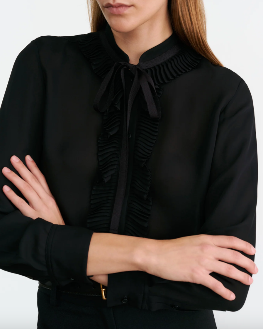 Bertille Ruffle Shirt | Black