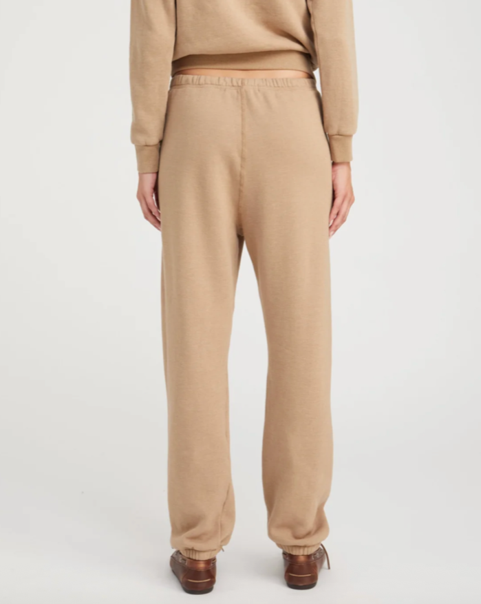 Heart Sweatpants | Latte / White