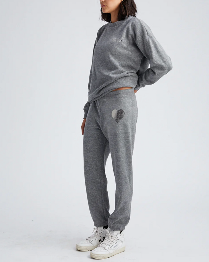 Heart Sweatpants | Heather Grey