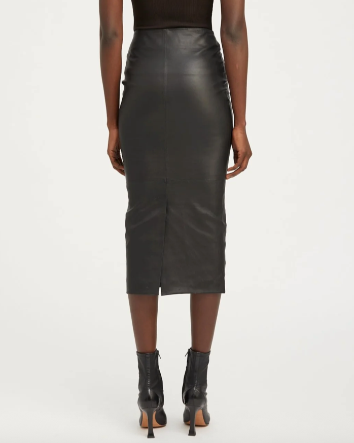 Leather Tube Skirt | Black