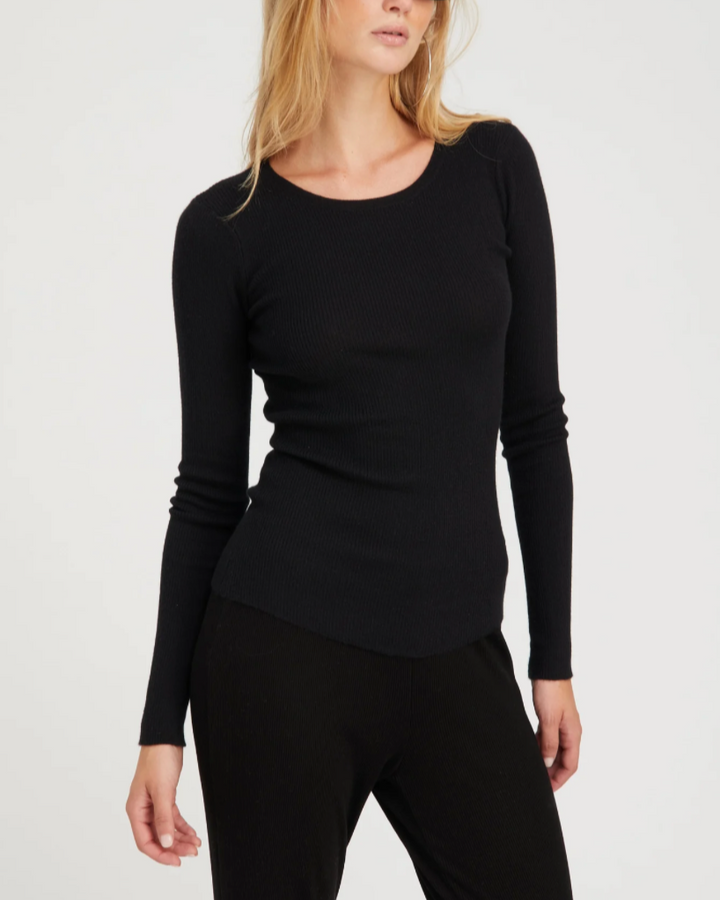 Long Sleeve Baby Tee | Black