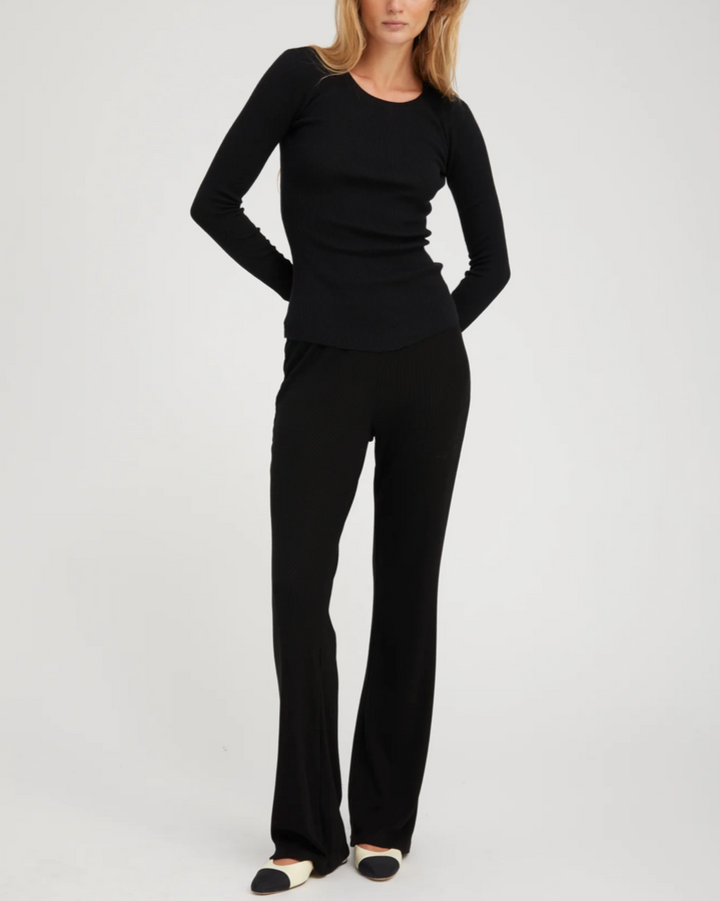 Long Sleeve Baby Tee | Black