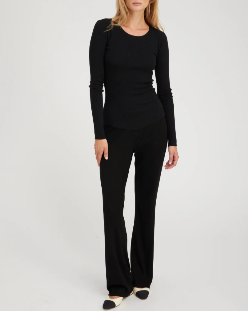 Long Sleeve Baby Tee | Black