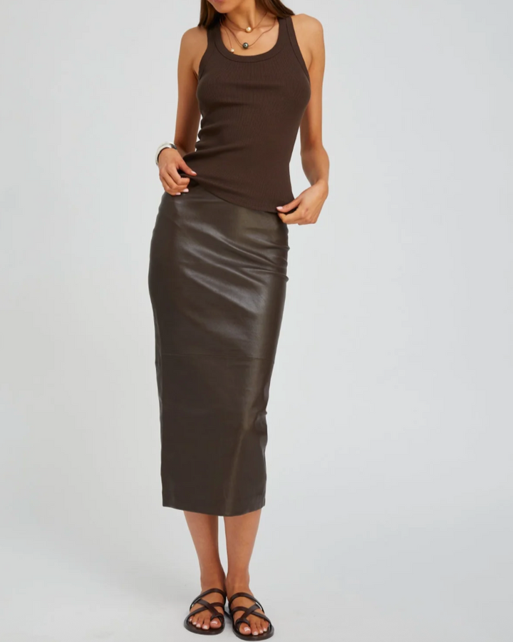Leather Tube Skirt | Americano
