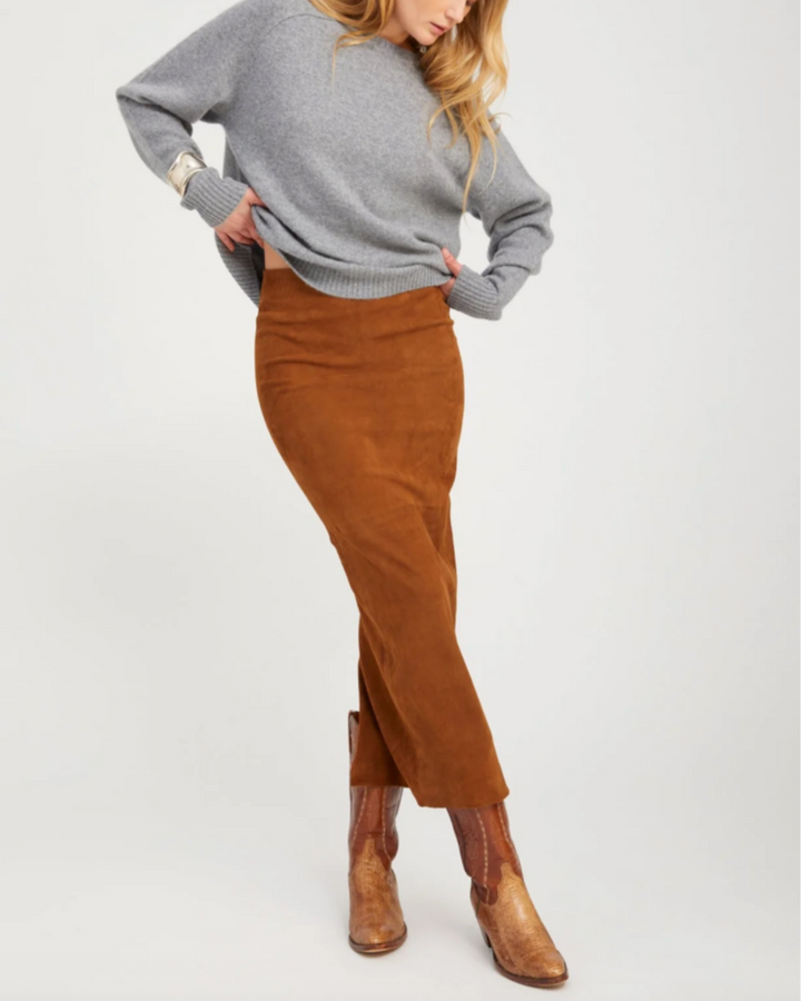 Maxi Tube Skirt | Dark Cognac