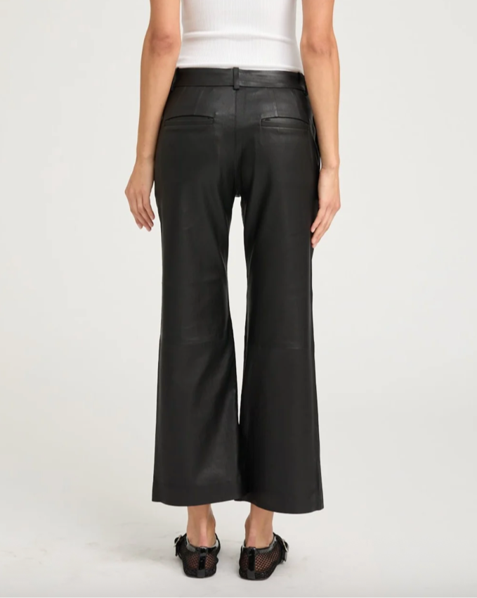 Cropped Baggy Lowrise Trousers | Black