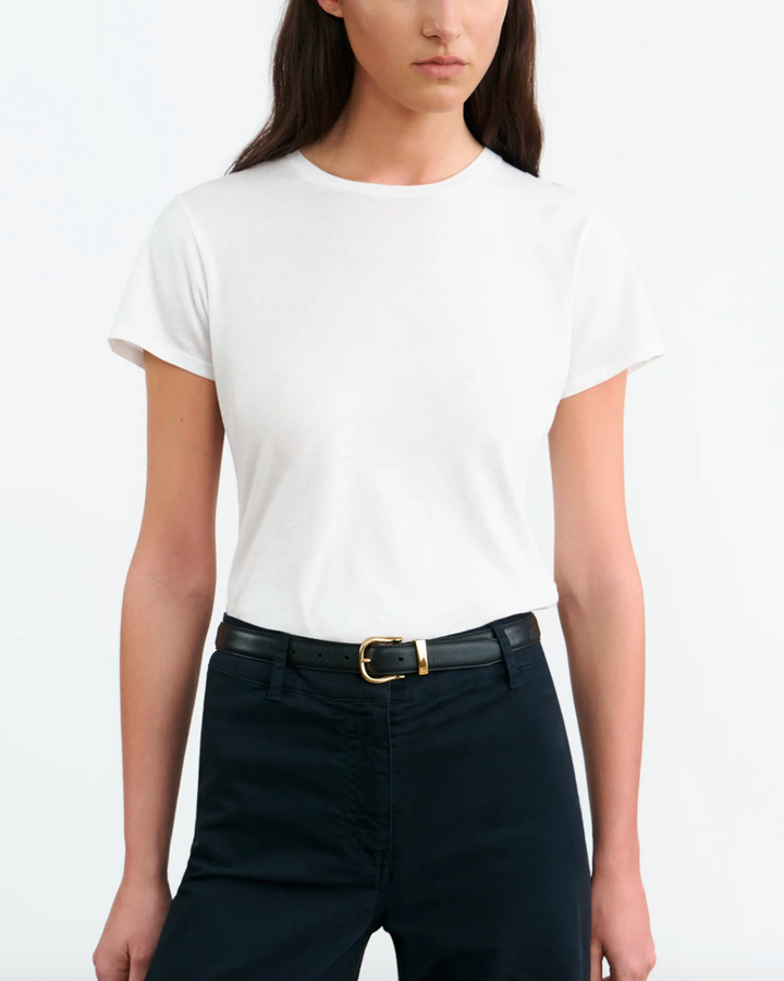 Lana Crewneck Tee | White