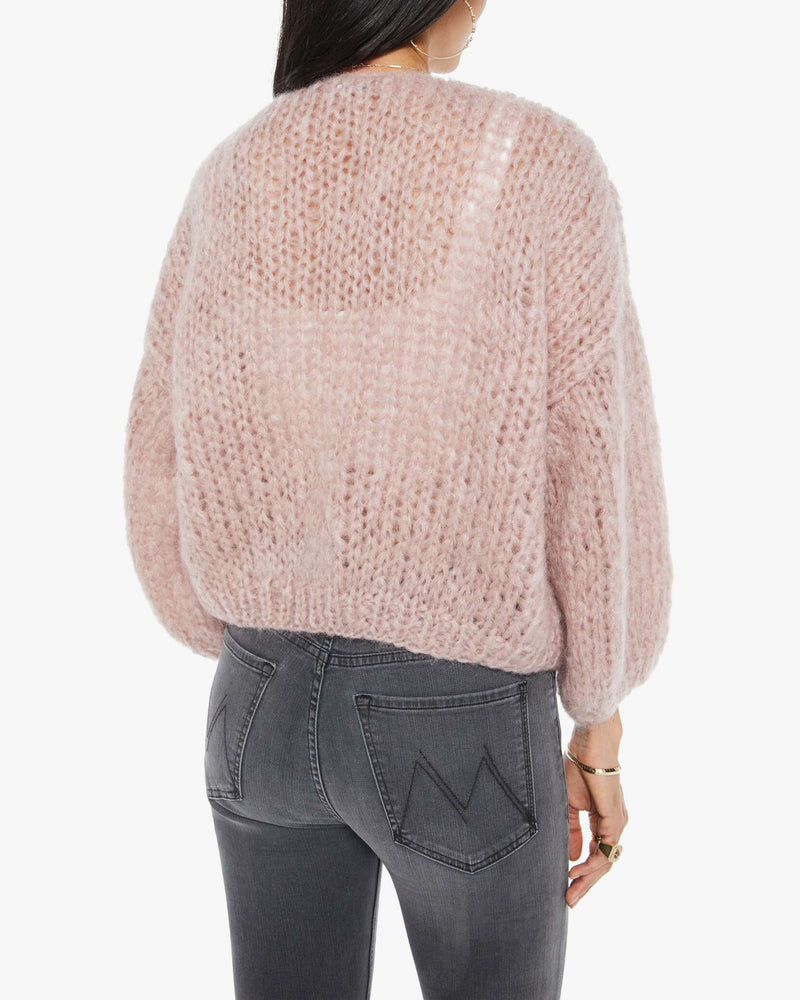 Mohair Bomber Cardigan | Antique Pink