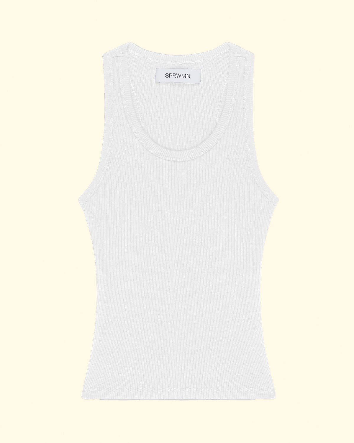 Fitted Scooped Tank | White