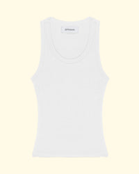 Fitted Scooped Tank | White