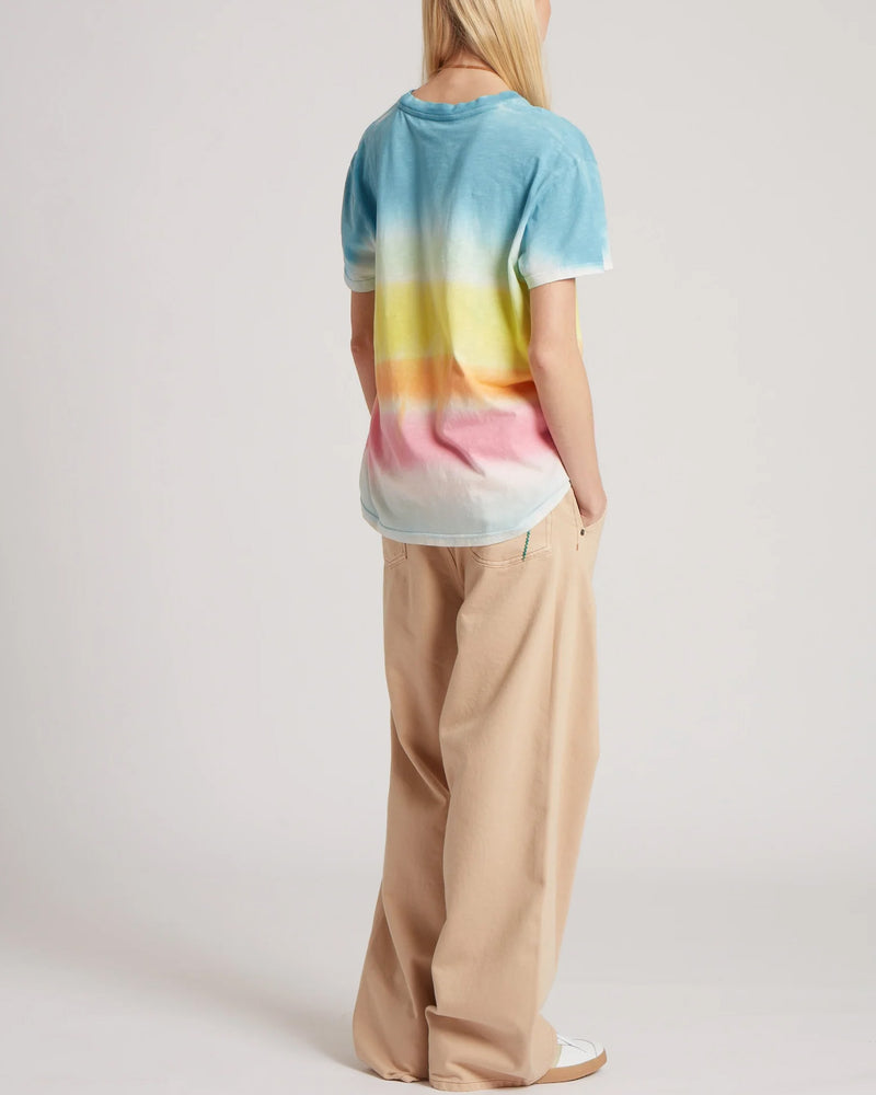 Tie Dye T-Shirt w/ Sun Embroidery | Multi