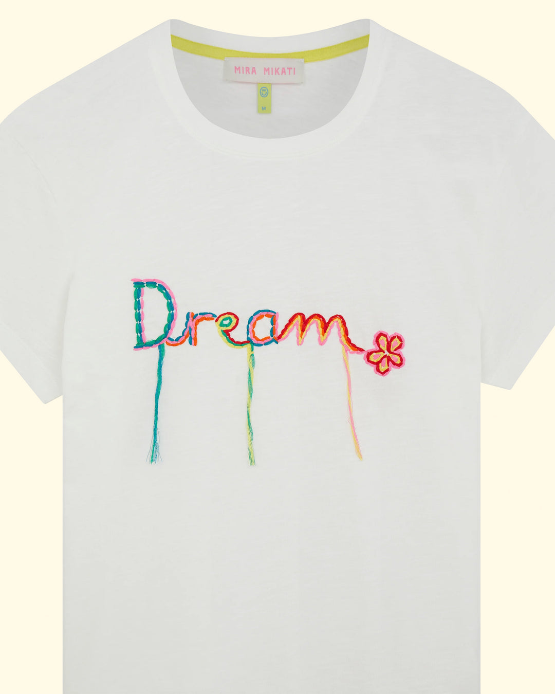 Embroidered Word T-Shirt | White