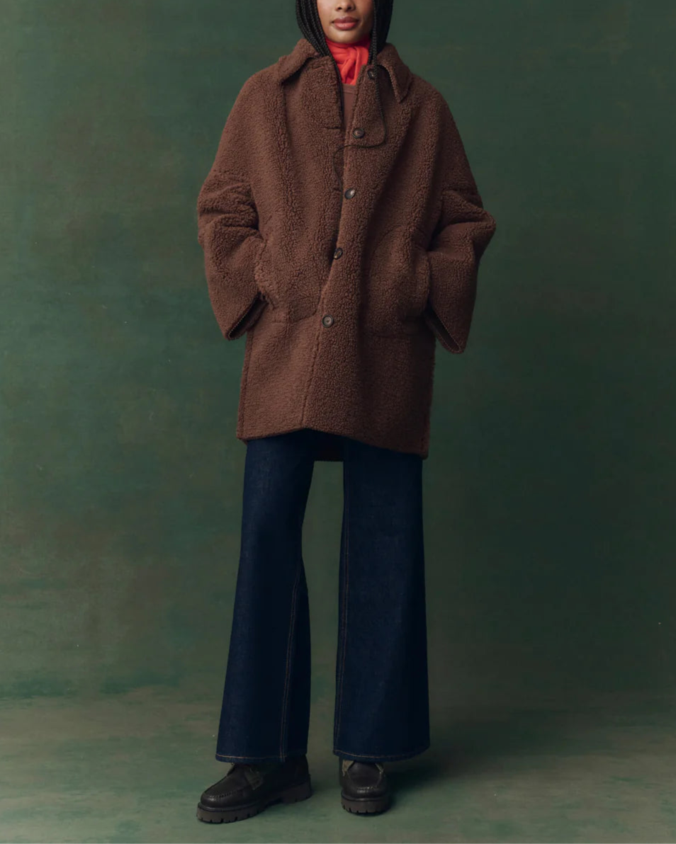 The Plush Car Coat | Chocolate