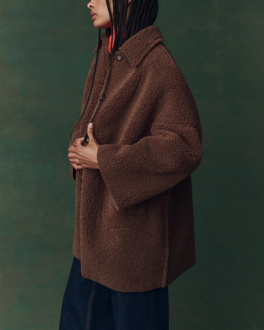 The Plush Car Coat | Chocolate