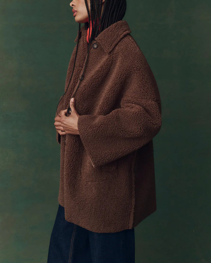 The Plush Car Coat | Chocolate