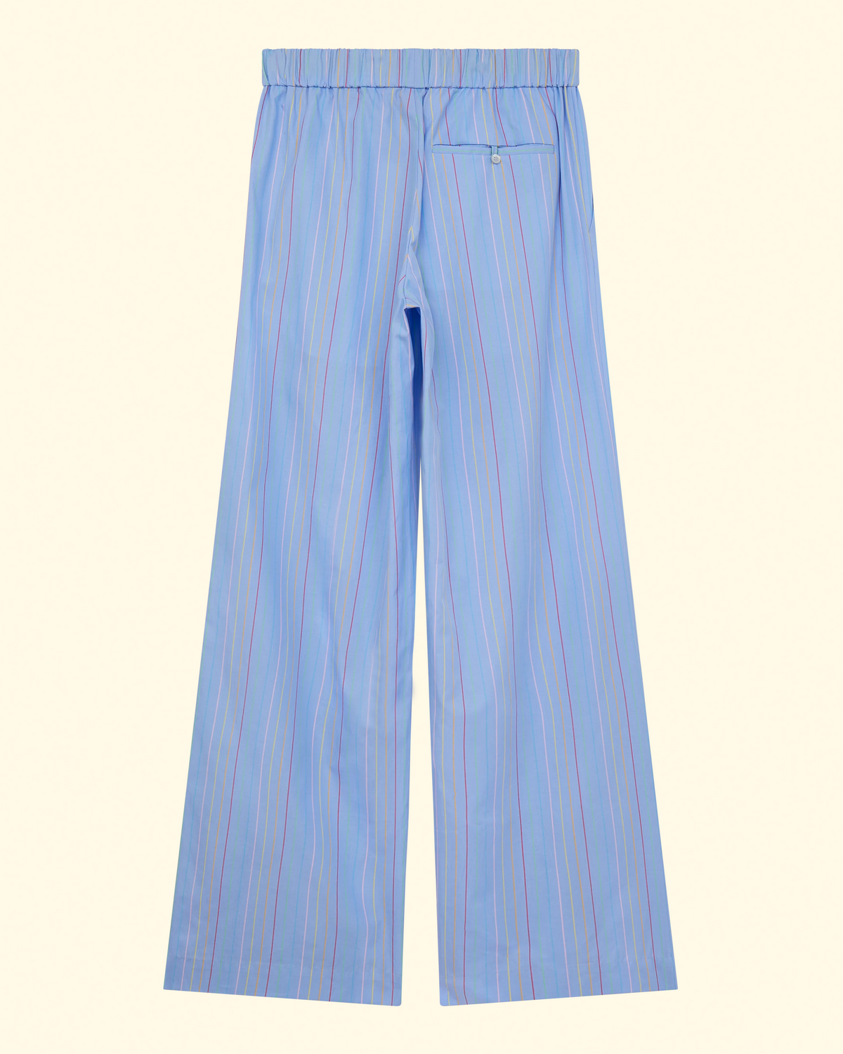 Relaxed Trouser with Canvas Belt | Blue Multi