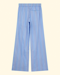 Relaxed Trouser with Canvas Belt | Blue Multi