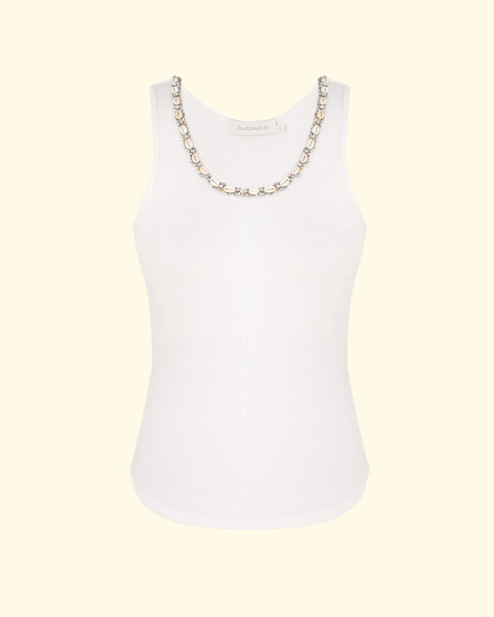 Illuminate Embellished Tank | Ivory